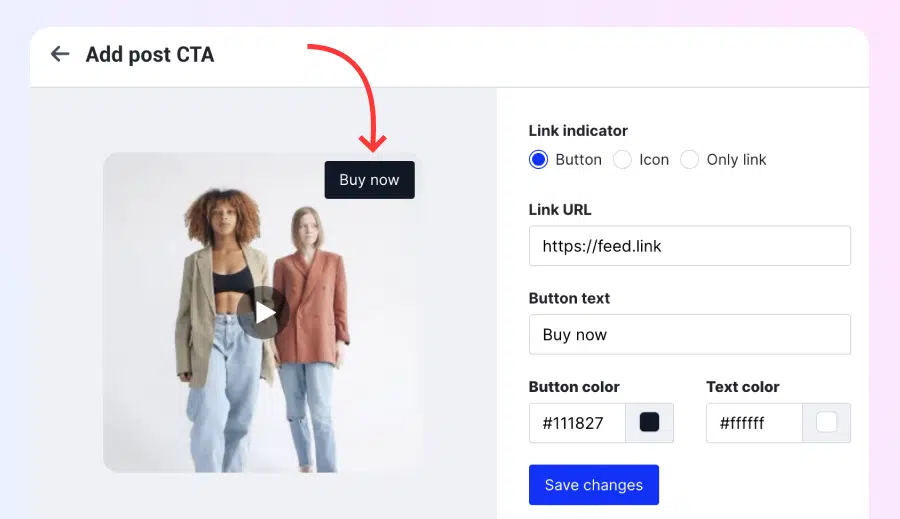 Add shoppable links on Instagram feed