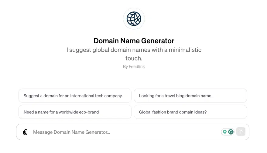 GPT-4 domain name generator