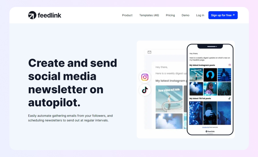 Feedlink main website page