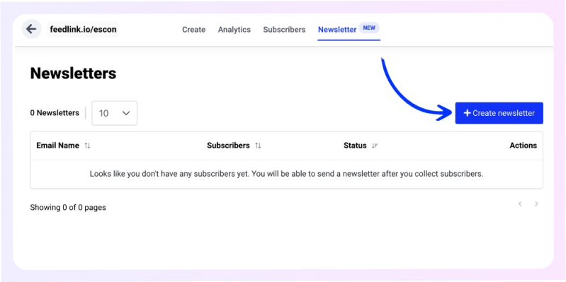 Crear boletín de redes sociales en Feedlink