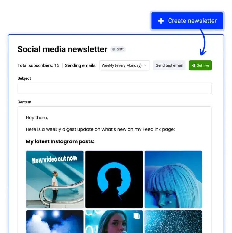 programmateur de newsletters pour les médias sociaux