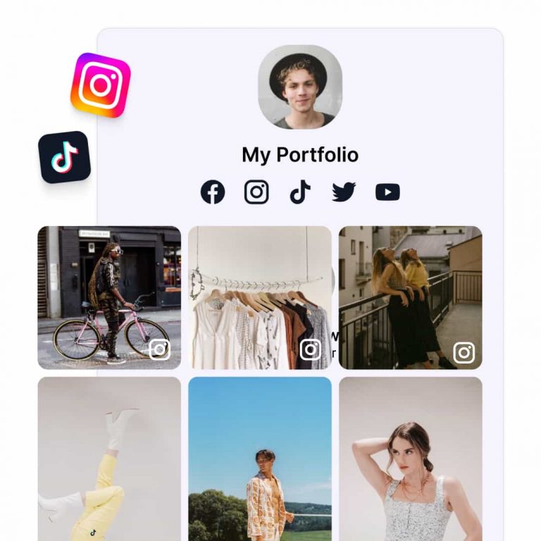 Display clickable Instagram and TikTok posts on your Link in bio page